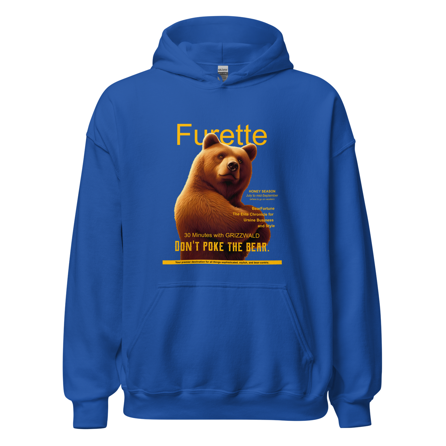 Furrete Hoodie featuring a bear design, showcasing soft fabric and durable stitching.