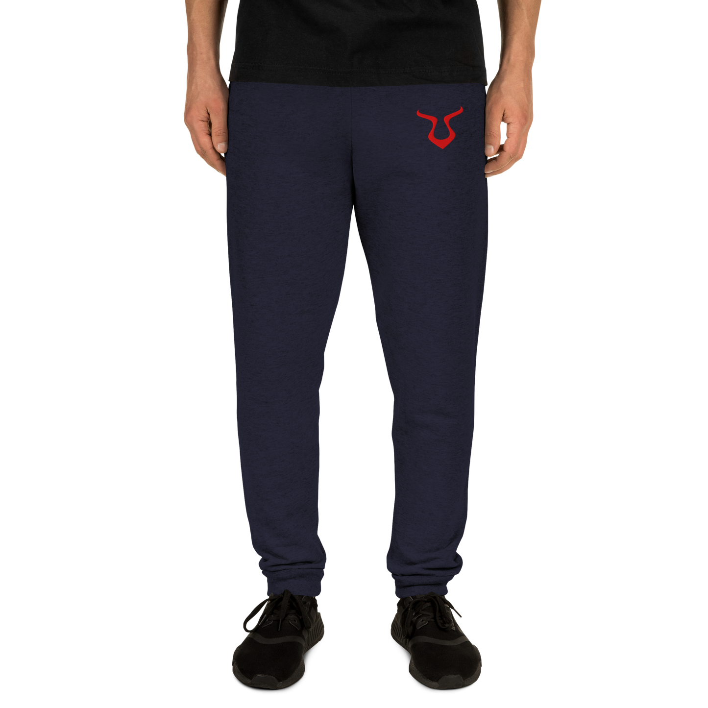 Close-up of V - Joggers showcasing tapered fit and sleek design.