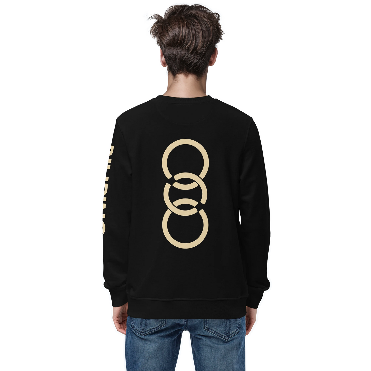 Biliping Sweatshirt, featuring set-in sleeves, 2×2 rib collar, organic materials.