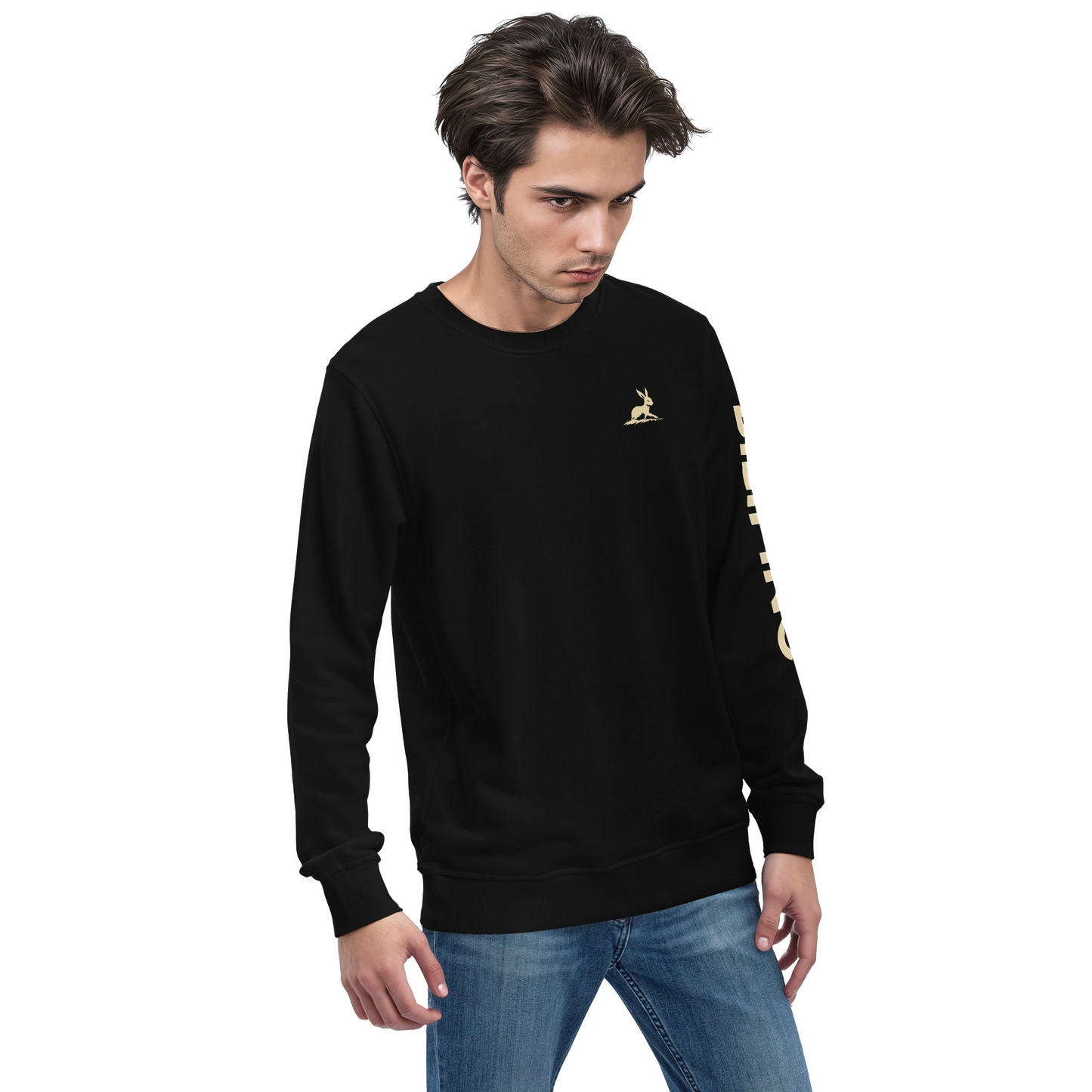 Biliping Sweatshirt close-up, showcasing its eco-friendly, soft French terry knit.