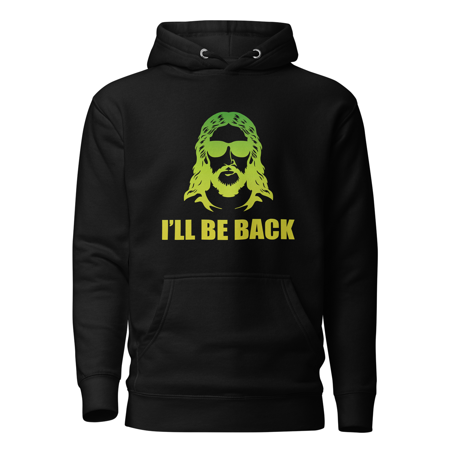 I'll be back hoodie with pouch pocket and warm hood.
