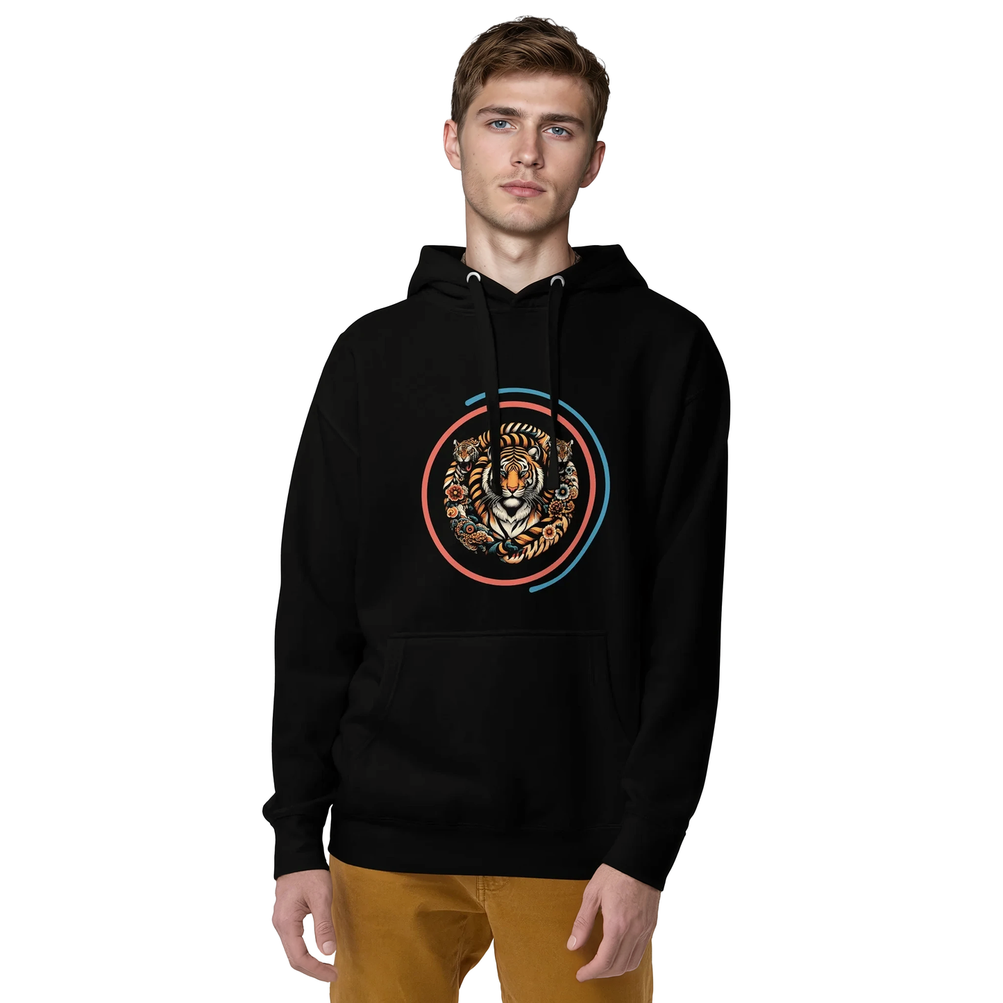 The Slithering Tiger hoodie with pouch pocket and hood.