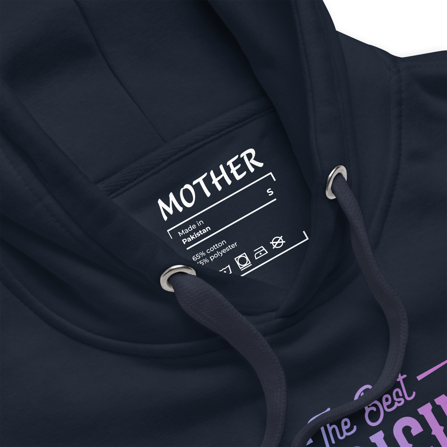 The Best Medicine hoodie close-up, showcasing zipper and pouch pocket design.