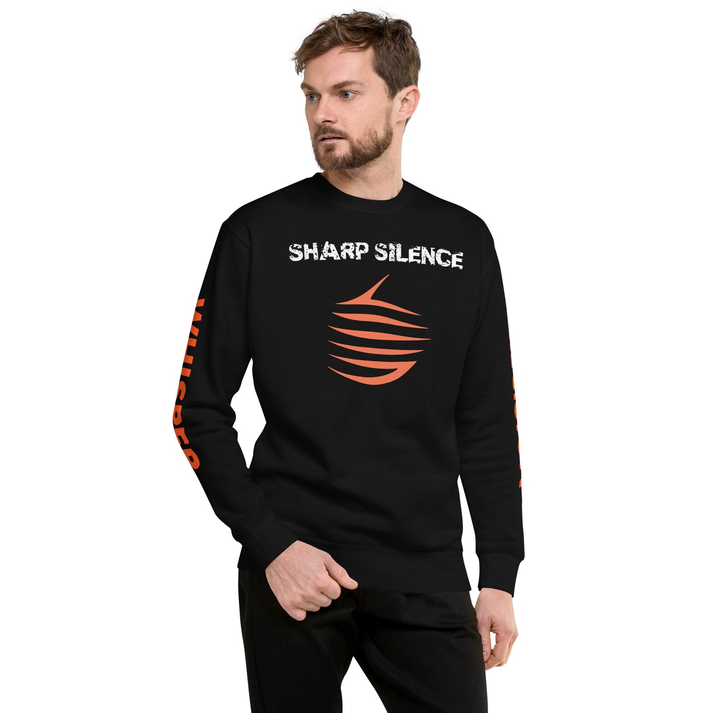 Precision Whisper active long-sleeve shirt with ribbed crew neck and cuffs.