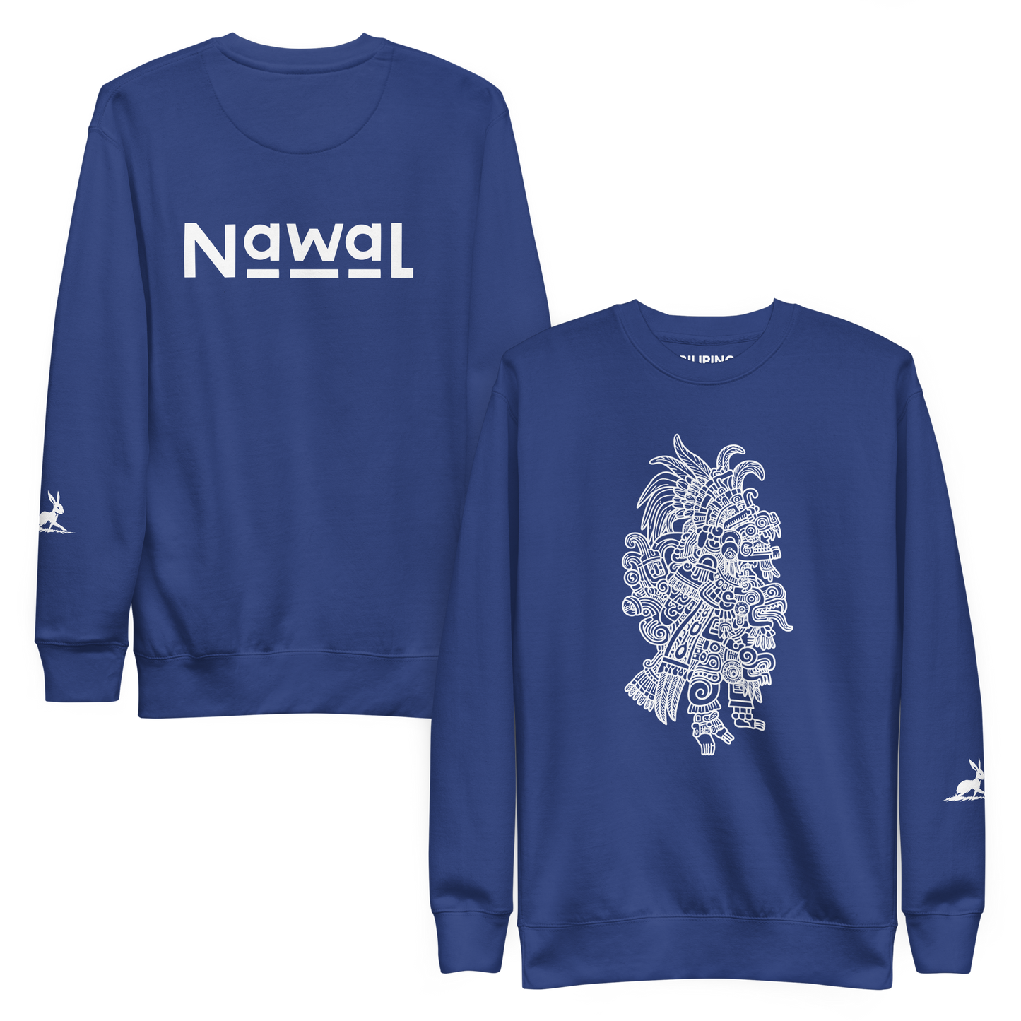 Nawal Sweatshirt close-up featuring ribbed crew neck and long sleeve cuff.