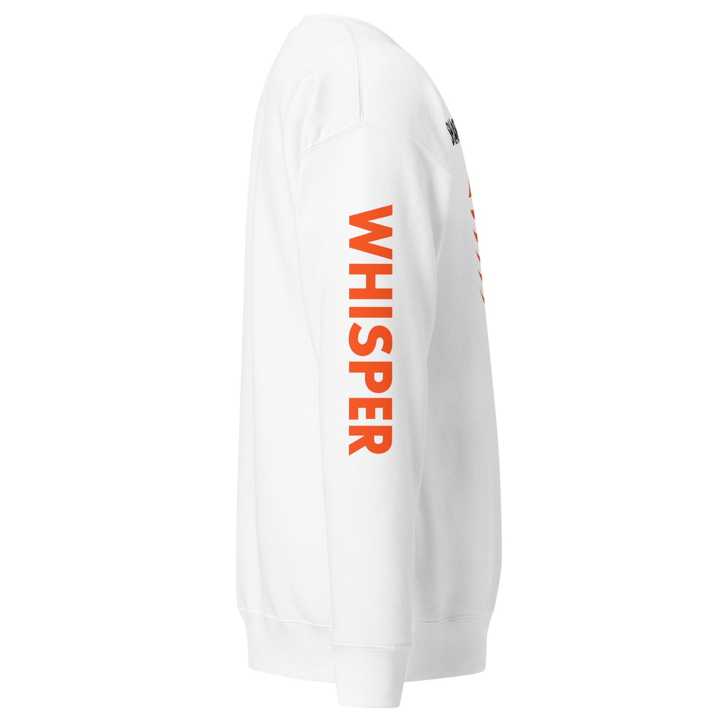 Precision Whisper sweatshirt with ribbed crew neck and long sleeves.
