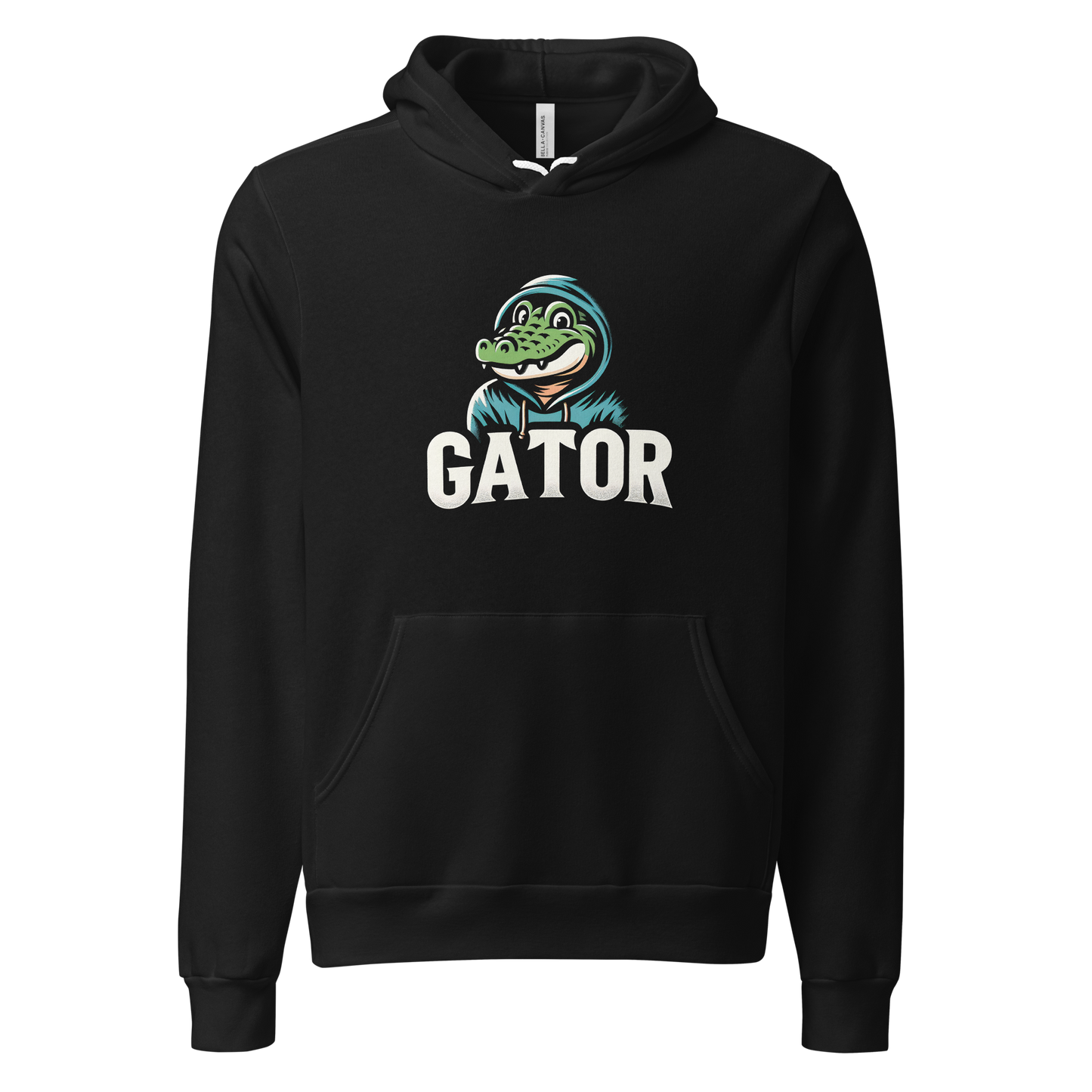Rule the Swamp Hoodie featuring a cartoon crocodile in a hoodie.
