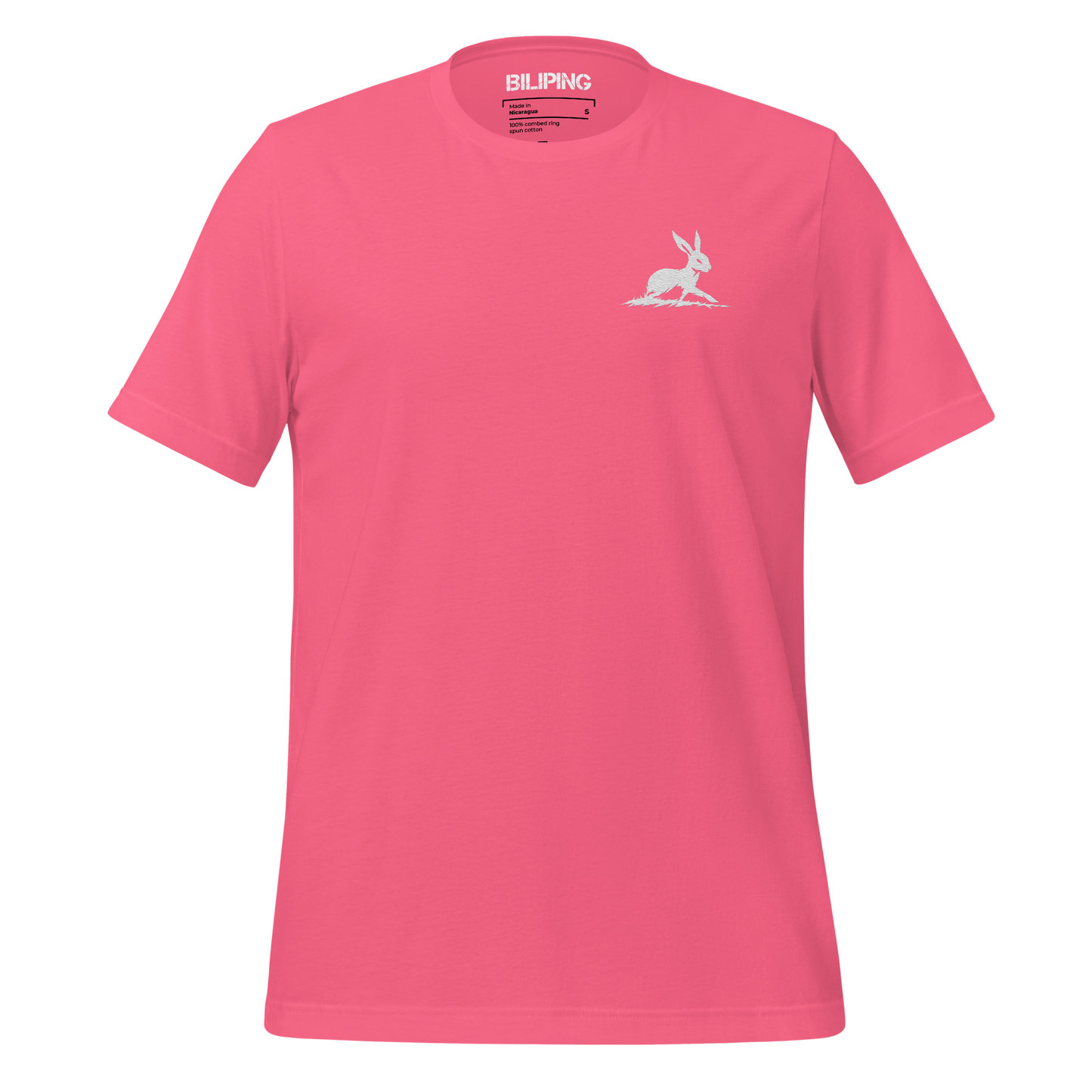 Belle T-Shirt featuring a small rabbit graphic on chest.