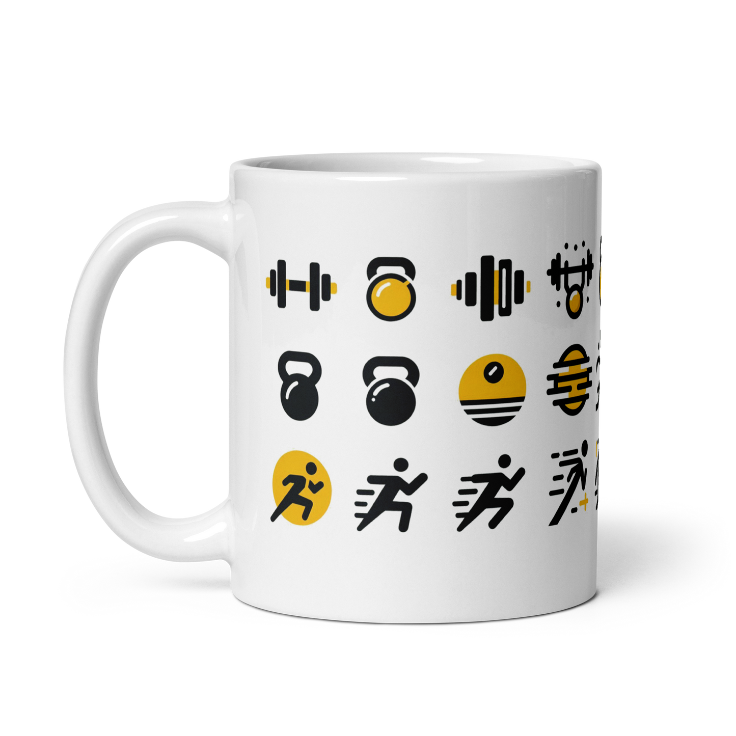 No Pain No Gain Mug with motivational print.