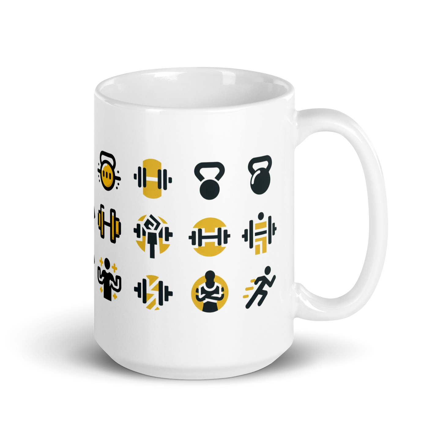 No Pain No Gain Mug: ceramic coffee cup with motivational print.