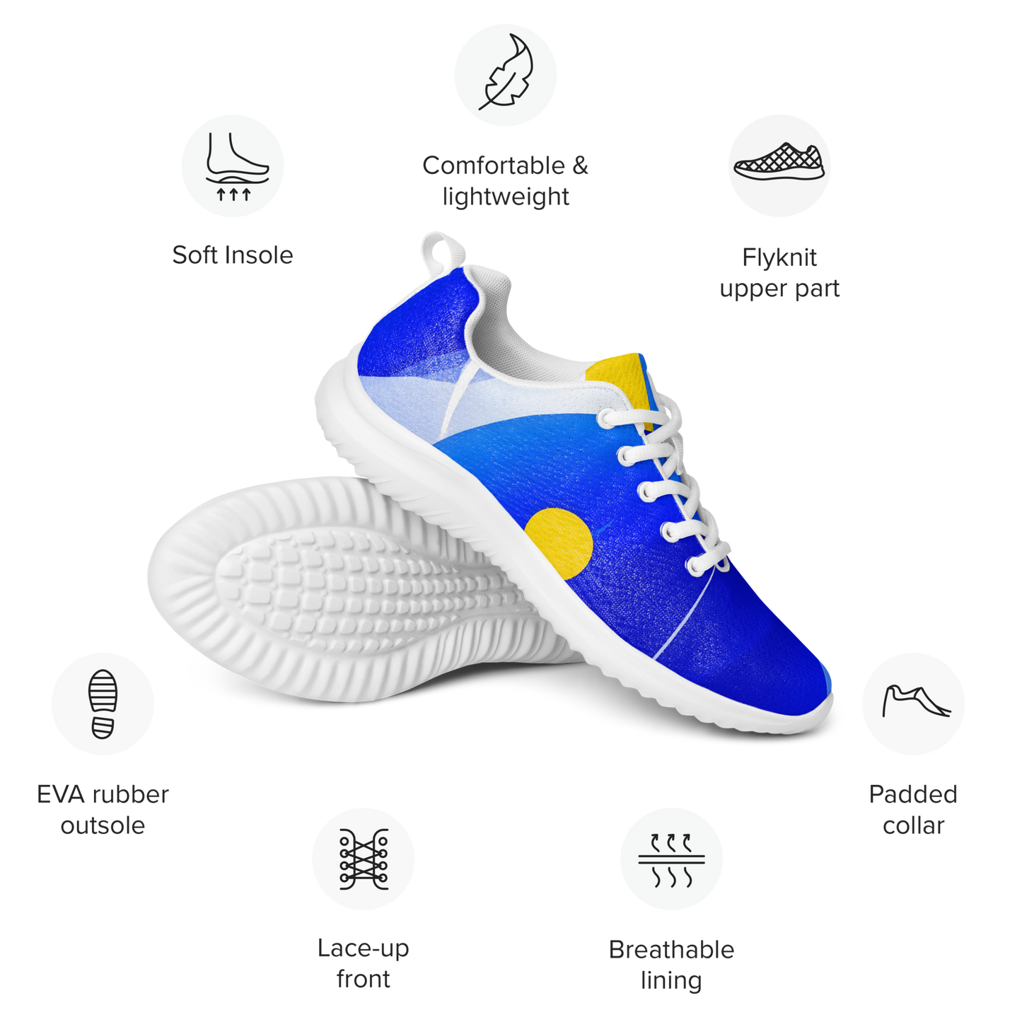 Zolo 1 shoes with breathable flyknit upper and cushioned insole.