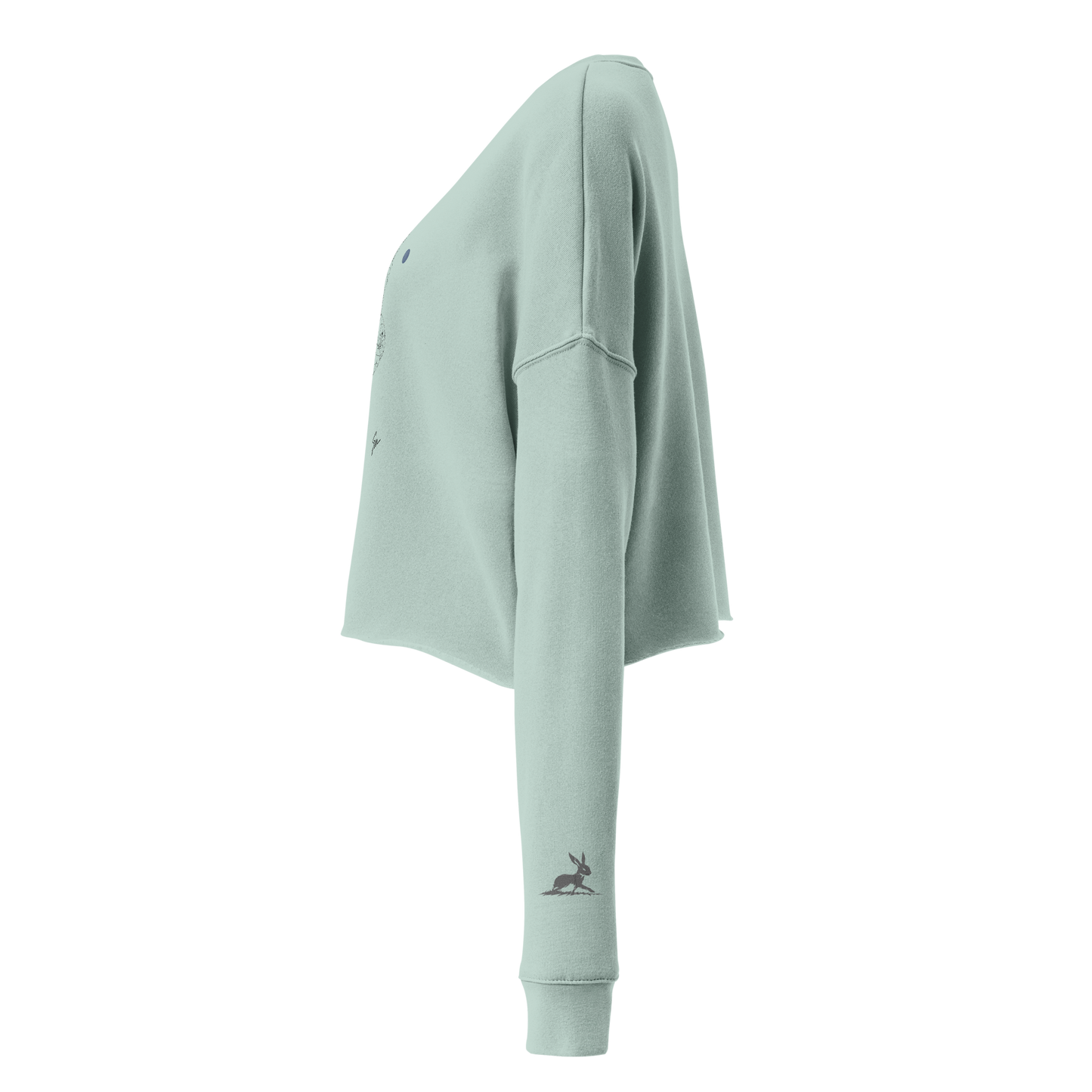 Linea Dance Sweatshirt showing cropped fleece design with ribbed details.