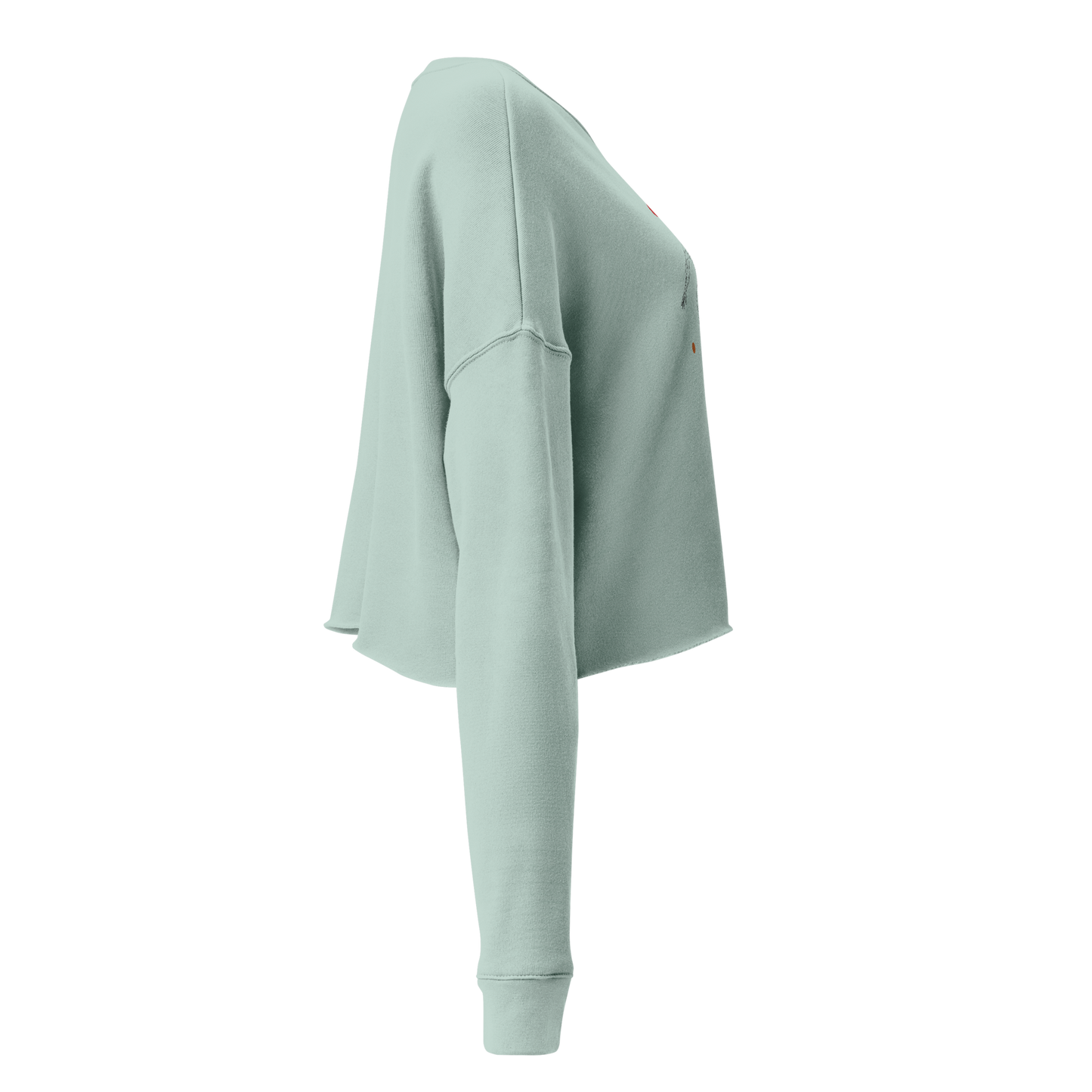 Linea Dance Sweatshirt, cropped fleece with dropped shoulders and raw-edge hem.