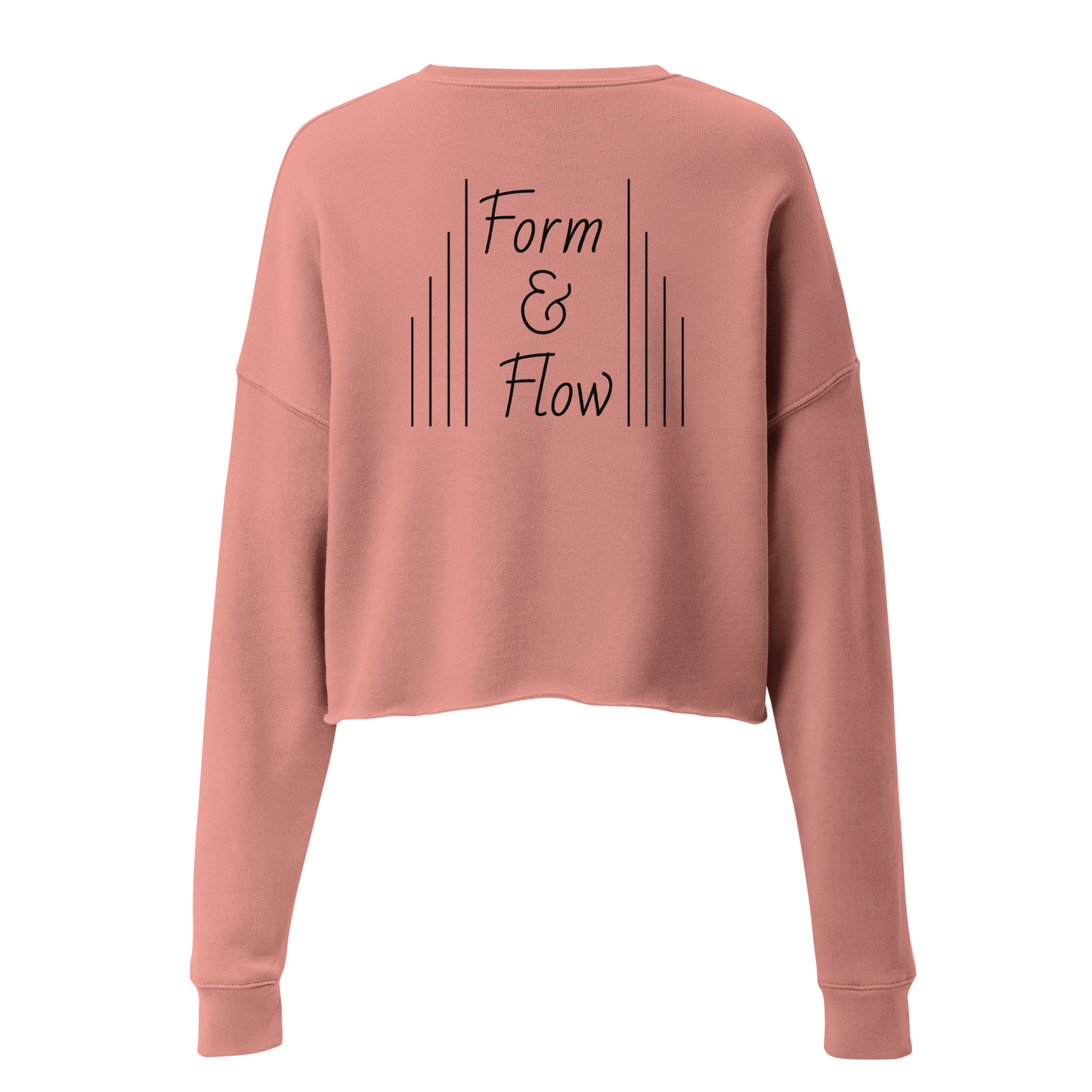 Women’s cropped sweatshirt in mauve, back view