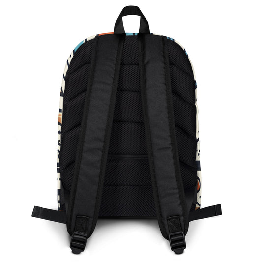 Knowledge Navigator (W) backpack rear view, highlighting its black belt and ergonomic design.