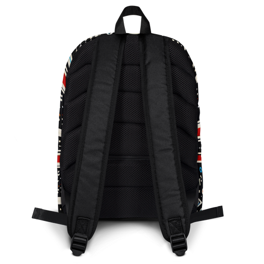 Knowledge Navigator (B) backpack rear view, showcasing ergonomic straps and sleek design.
