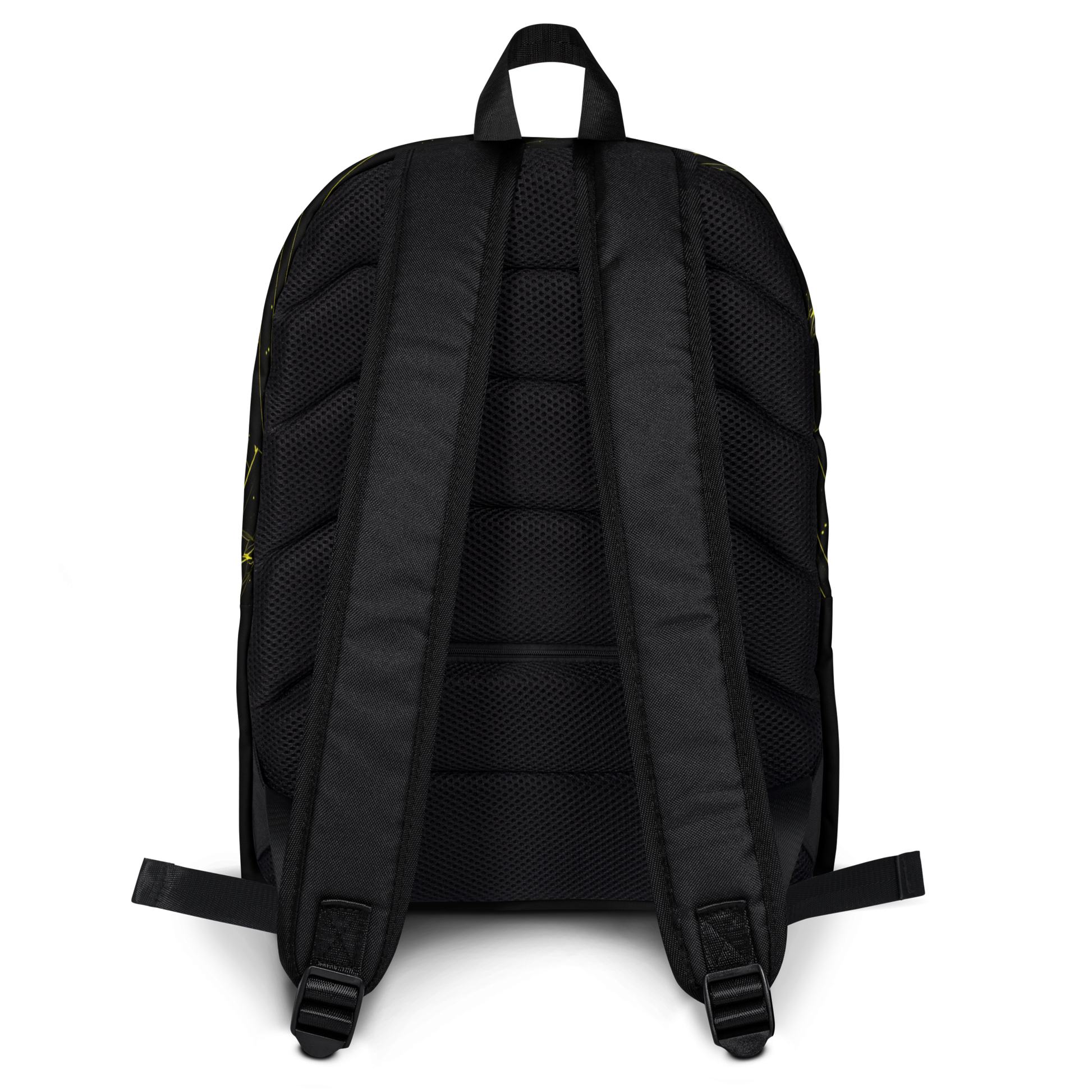 Cosmic Glitch Backpack with straps, ergonomic design, and laptop sleeve.