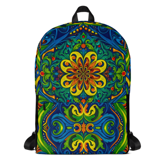 Bohemian Rhapsody Backpack with vibrant pattern, ideal for daily use.