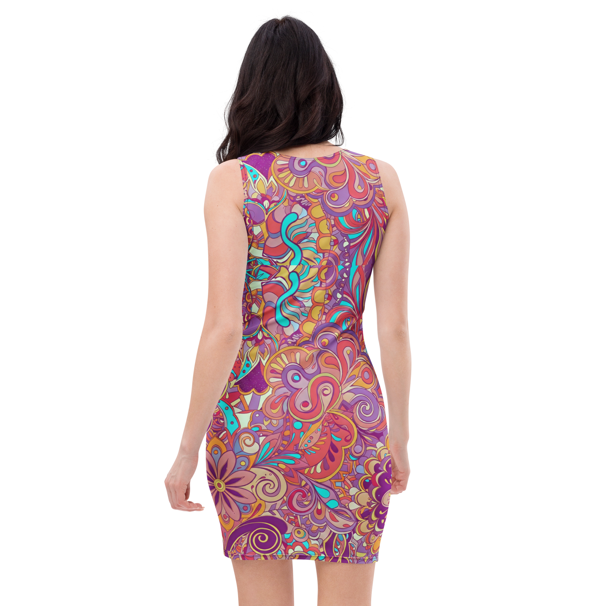 Woman wearing Bodycon Dress, showcasing its fitted silhouette and stylish design.