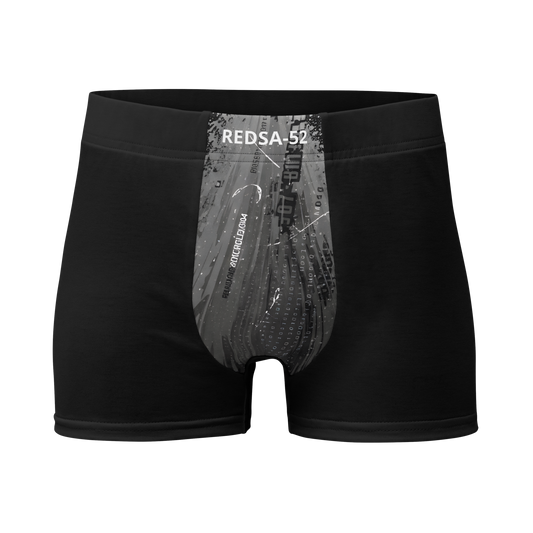 REDSA-52 boxer briefs, snug fit, seamless back, lined front pouch, stretchy fabric blend.