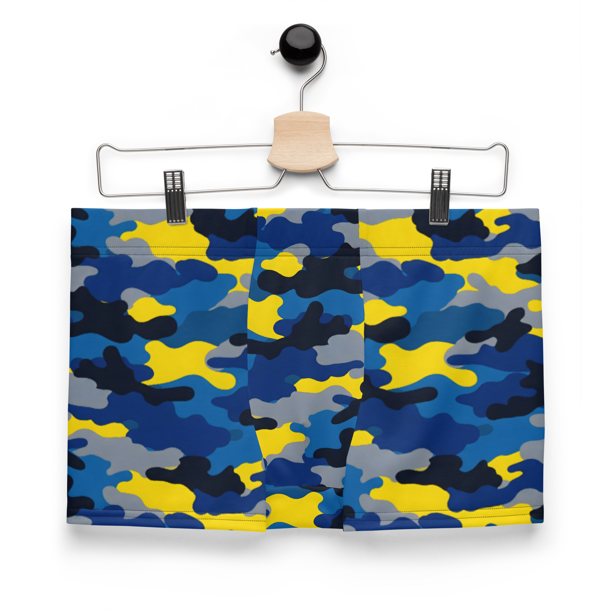 Camo Boxer Briefs 2 with lined pouch and seamless back for comfort.