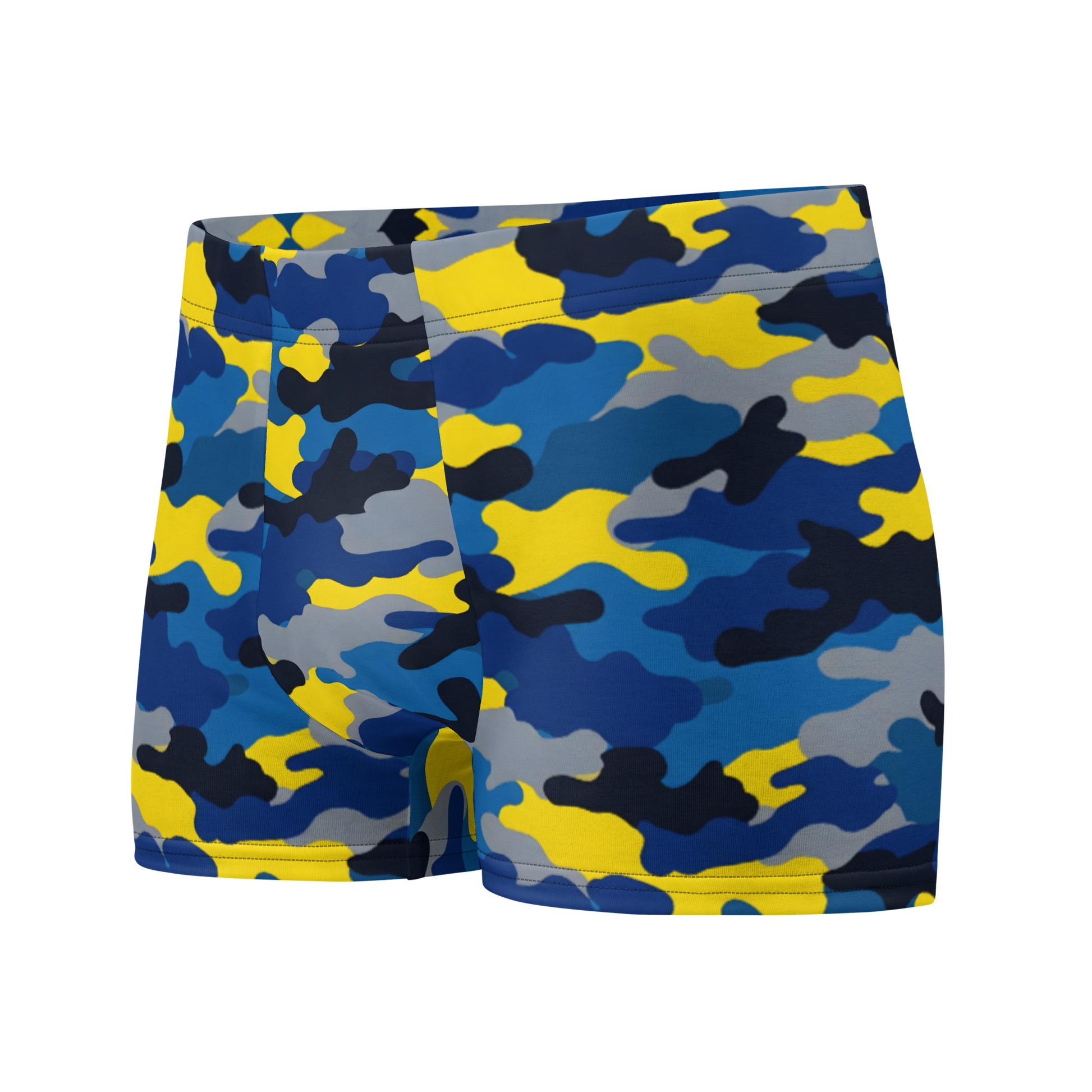 Camo Boxer Briefs 2 showcasing close-up of smooth, stretchy fabric.