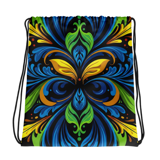 Drawstring bag 4 with modern, stained glass-inspired design and drawstring closure.