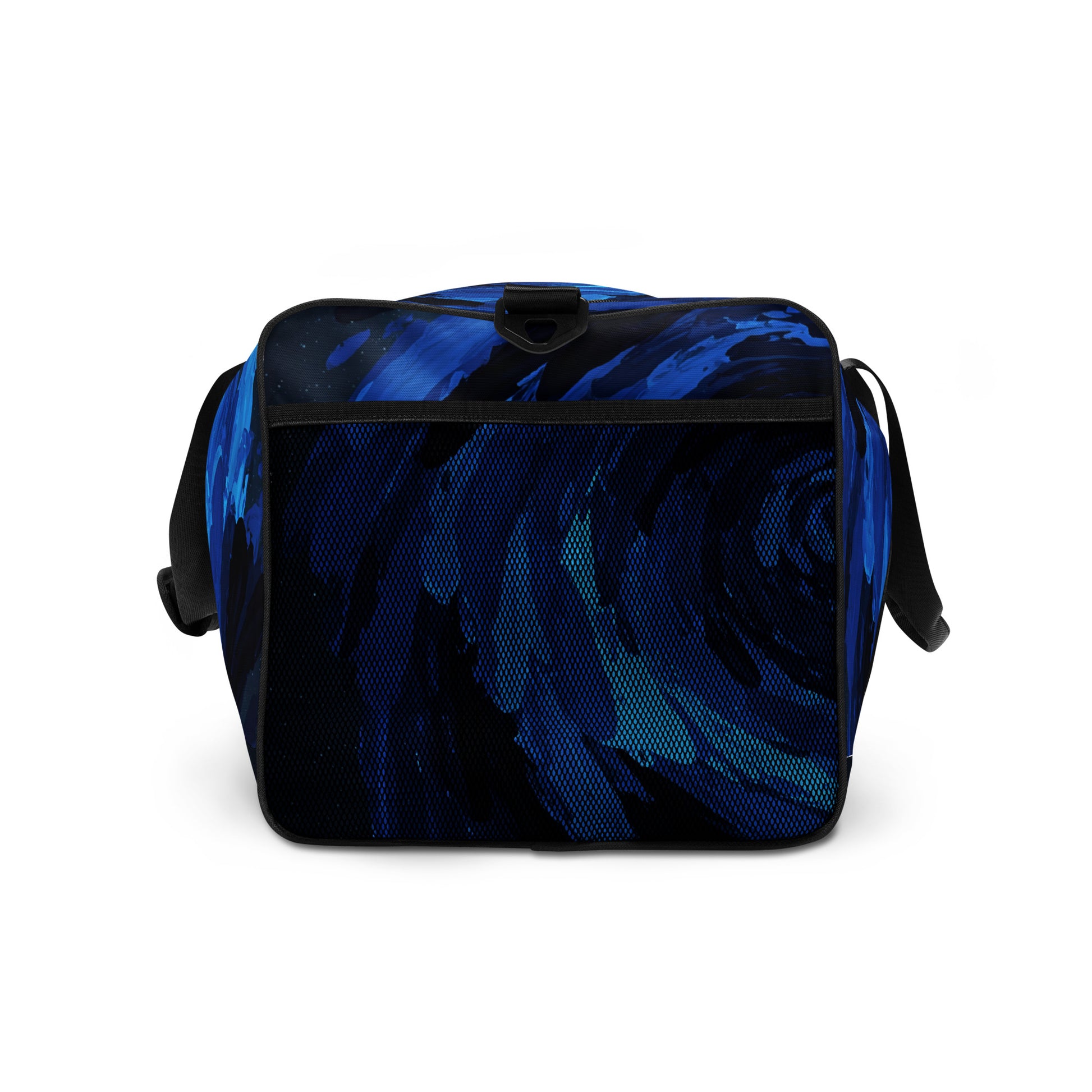 Swirlwind Gear Duffel Bag with multiple compartments and padded strap.