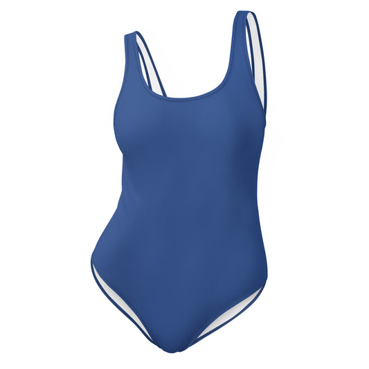 Blueveil Swimsuit on mannequin, showcasing scoop neckline and cheeky cut.