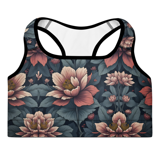 Deep Bloom Sports Bra