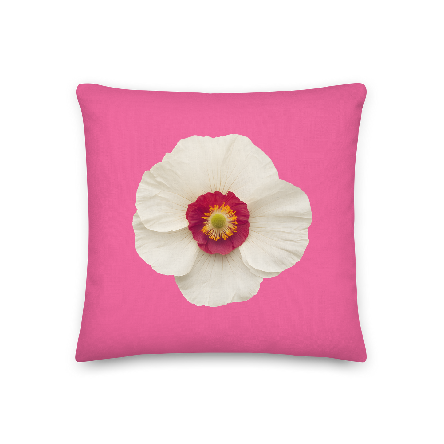 Premium Flower Design Pillow close-up, showcasing soft linen-like texture and floral detail.