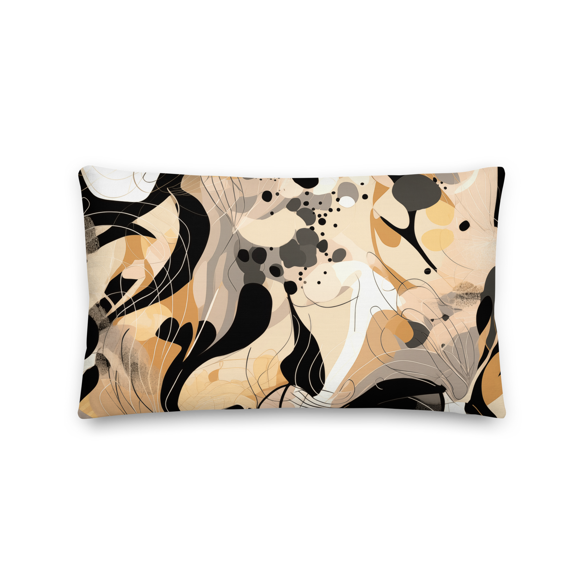 Premium Strata Pillow with abstract pattern, soft linen-like texture.