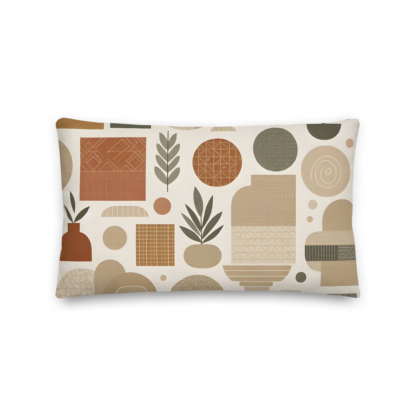 Premium Pillow 1 with a leaf pattern design.