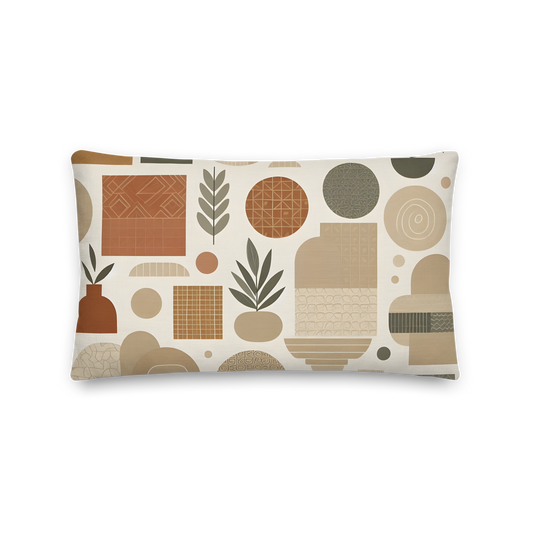 Premium Pillow 1 with a leaf pattern design.