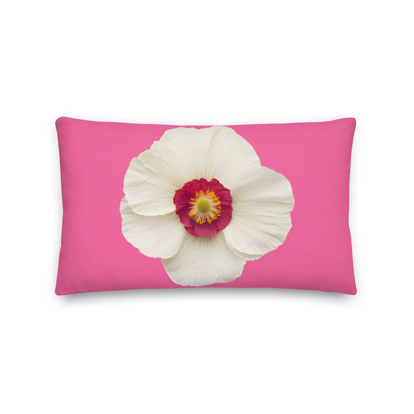 Premium Flower Design Pillow: close-up of floral-patterned pillow with soft texture.