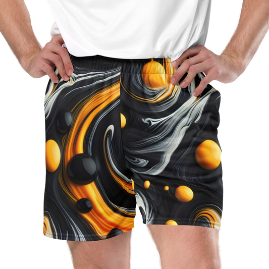 Close-up of Colorful Mesh Shorts showcasing their texture and design.
