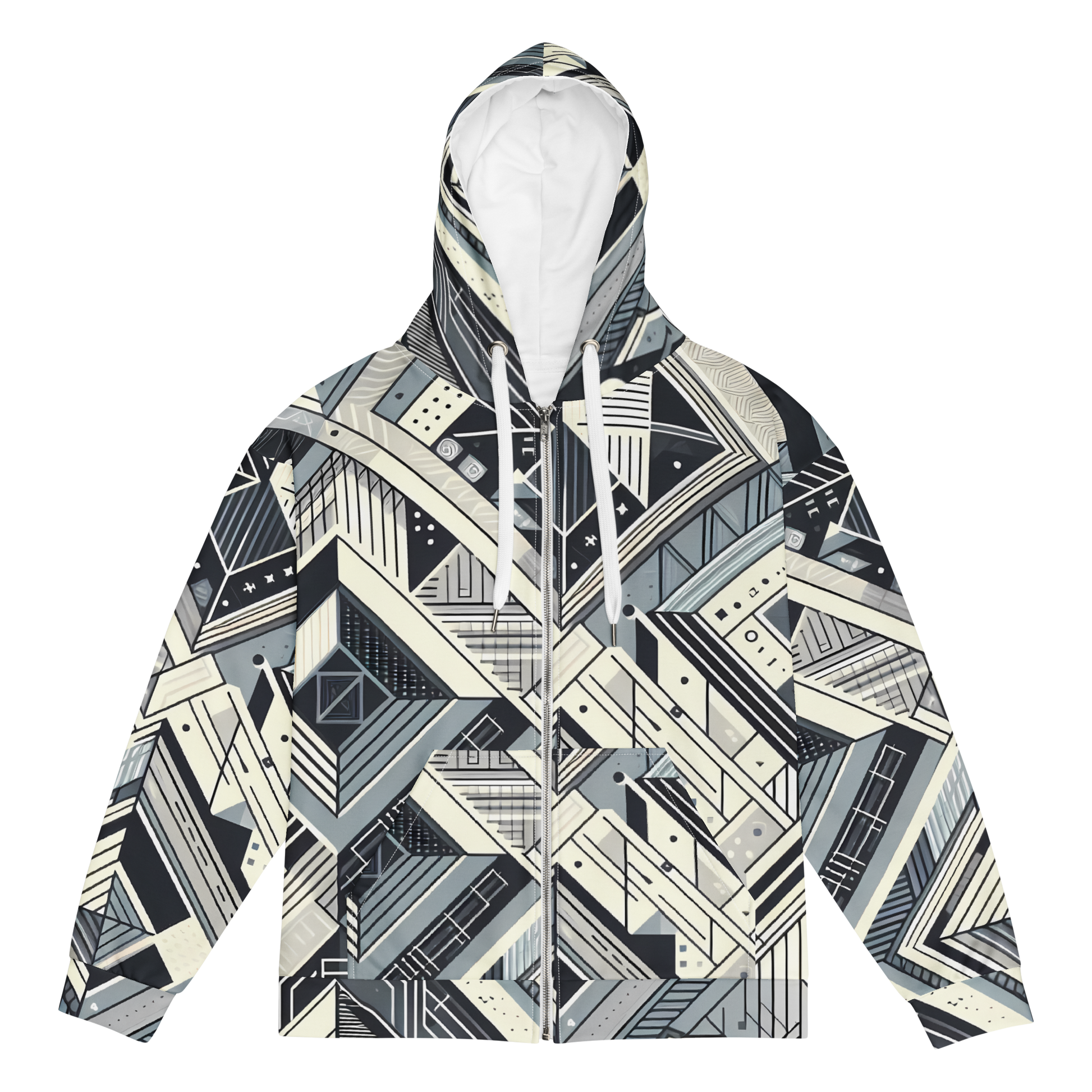 Zip hoodie of Pattern Sq with a stylish pattern and relaxed fit.