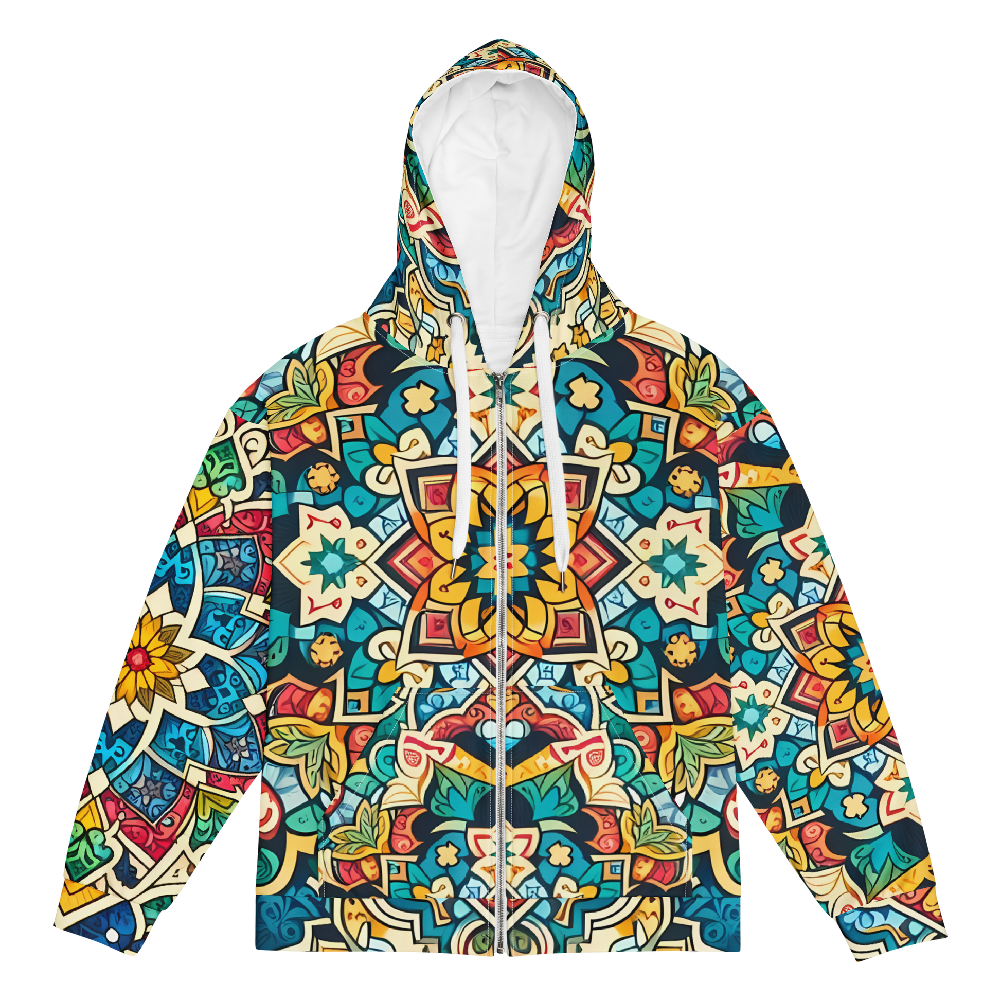 See Wel versatile zip hoodie; unisex, relaxed fit, sustainable recycled polyester.
