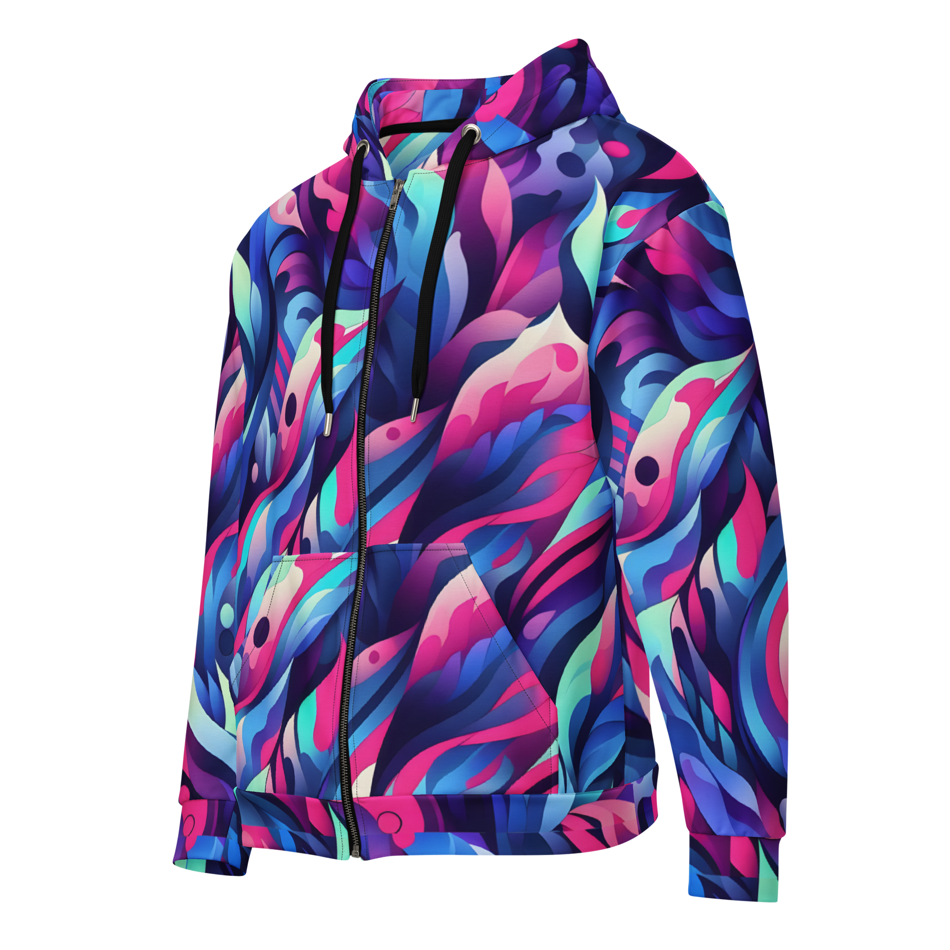 Master the Zip hoodie featuring a soft, cotton-like exterior.