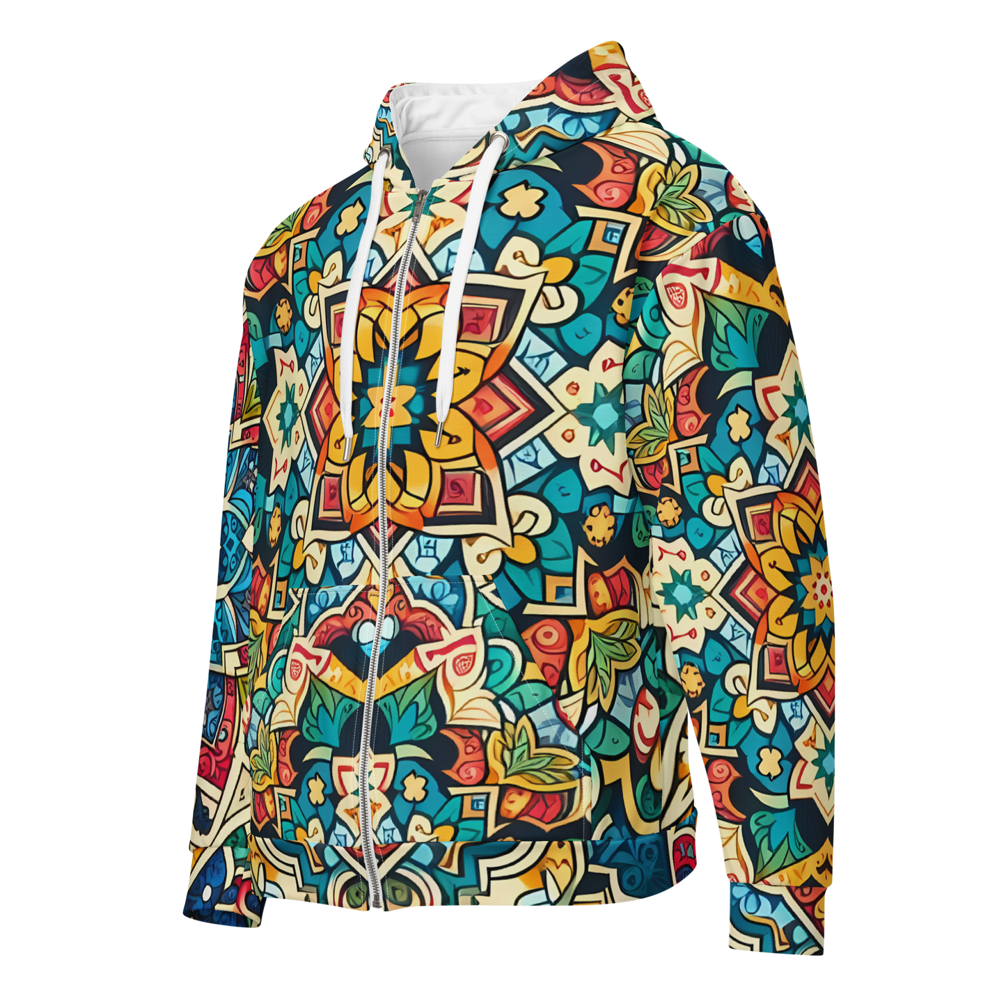 See Wel zip hoodie, featuring a detailed zipper, soft fabric, and moon patch.
