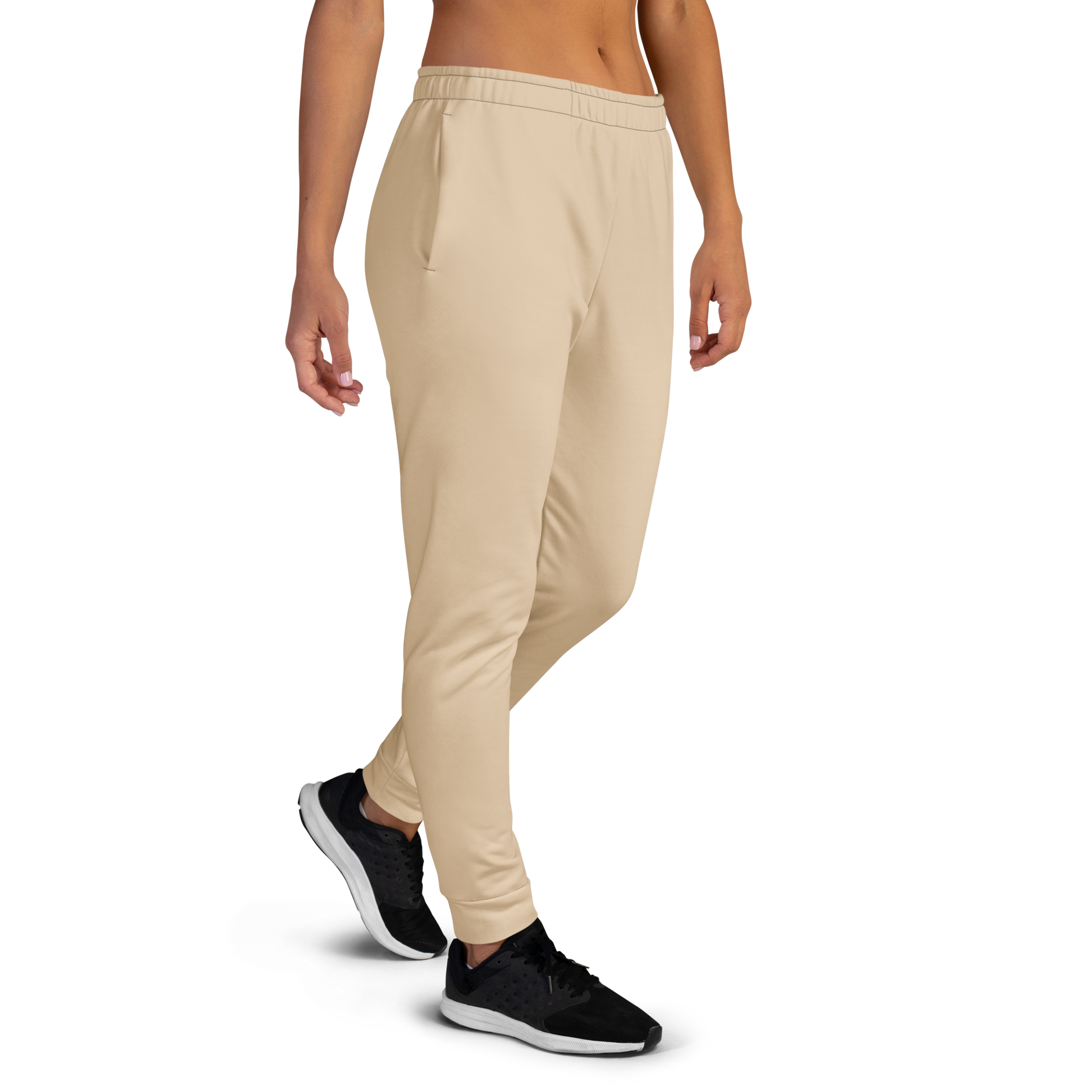 Classic Joggers 1 close-up with cuffed legs and elastic waistband.