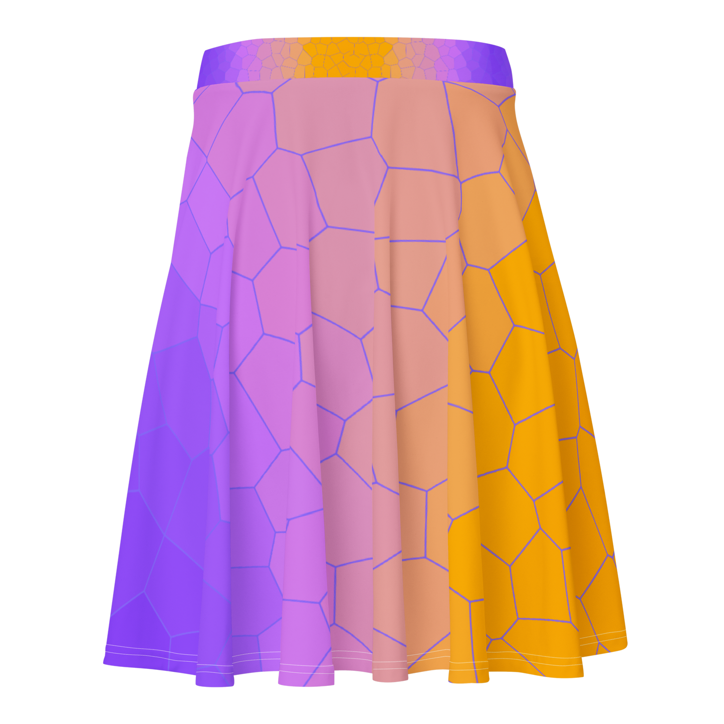 Skater Skirt with soft fabric and elastic waistband, flared cut.