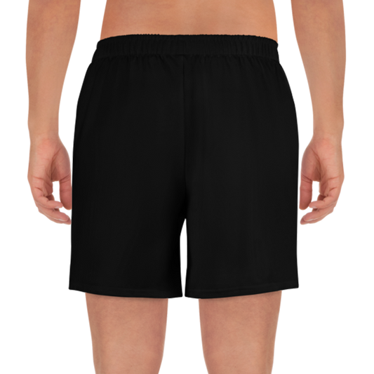 Men's Athletic Shorts 4 worn by a person, showcasing fit and design.
