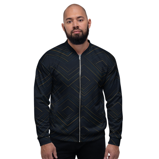 The Meridian bomber jacket showcasing its sleek design and zipper.