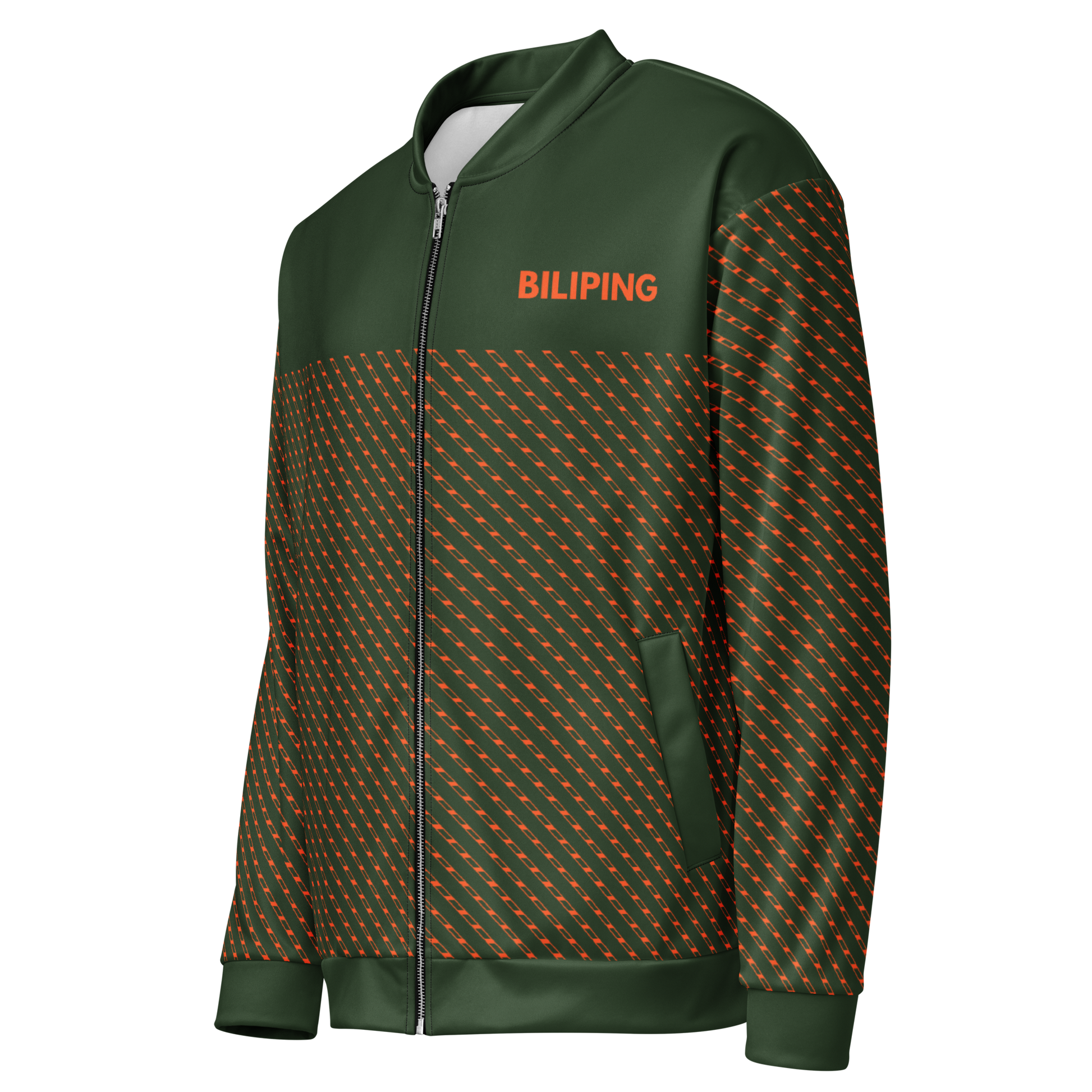 Pinned Dot Jacket with sleek design, cozy fleece lining, and YKK zipper.