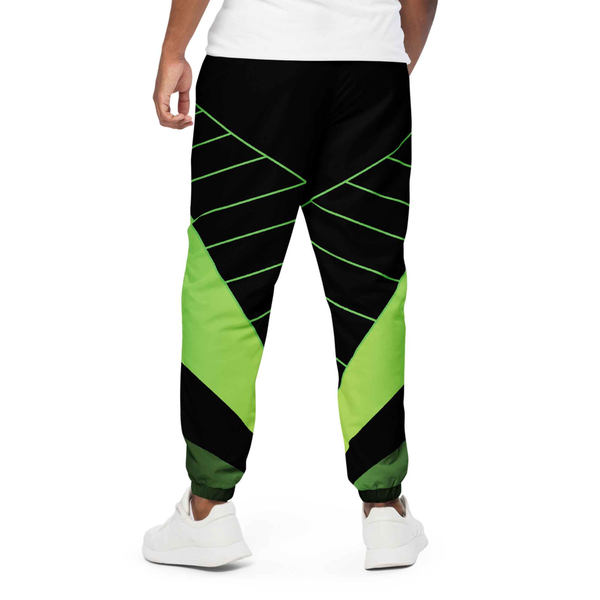 Close-up of Everyday Essential Track Pants showcasing elastic ankle cuffs and mesh lining.