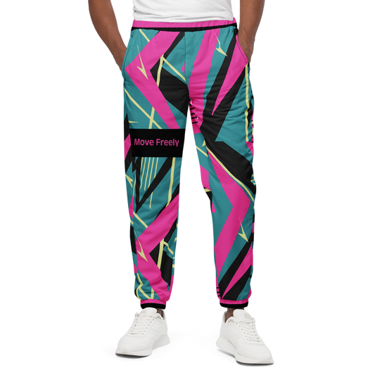 Close-up of YMotion Track Pants showcasing elastic ankle cuffs and mesh lining.