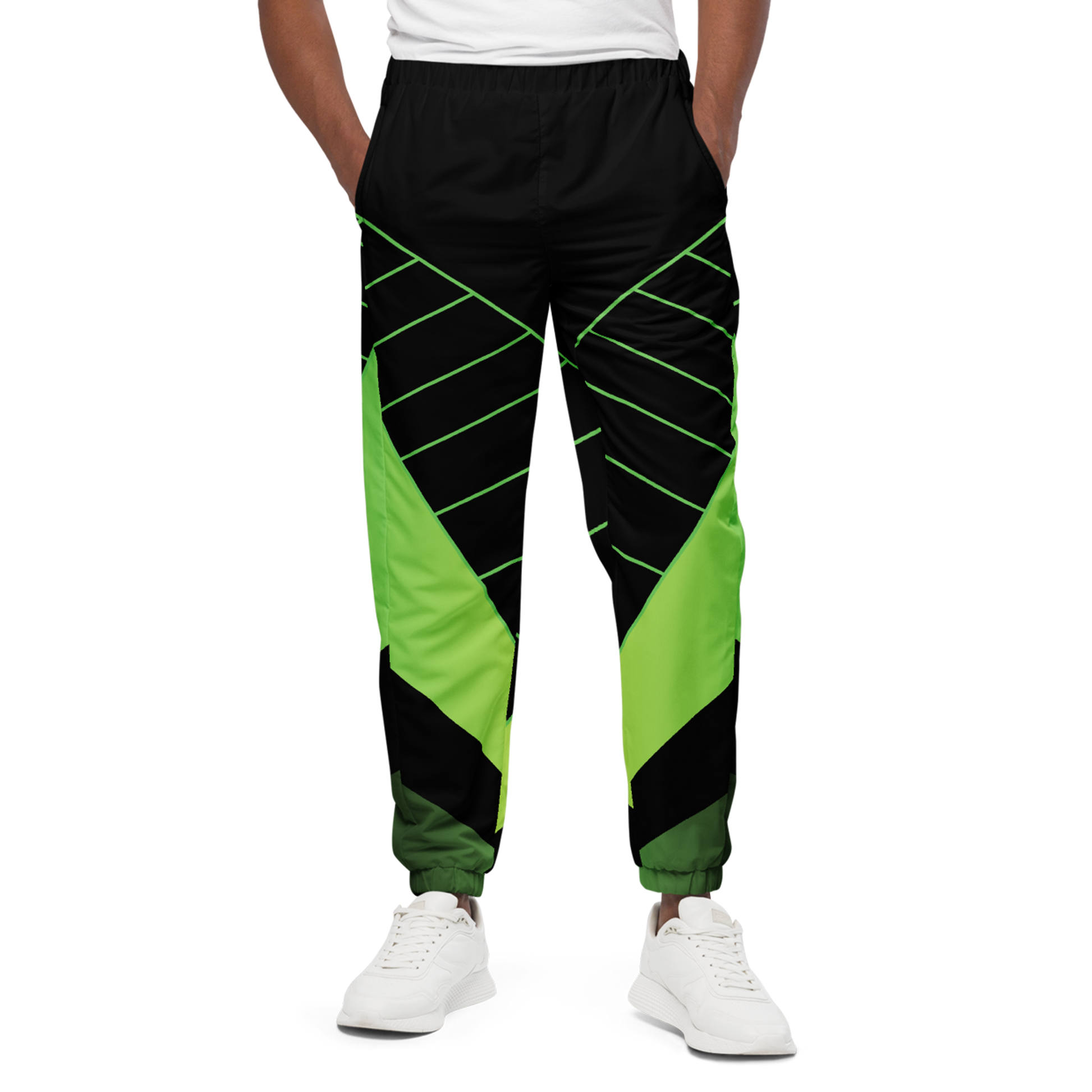 Everyday Essential Track Pants with elastic cuffs showcasing white sneakers.