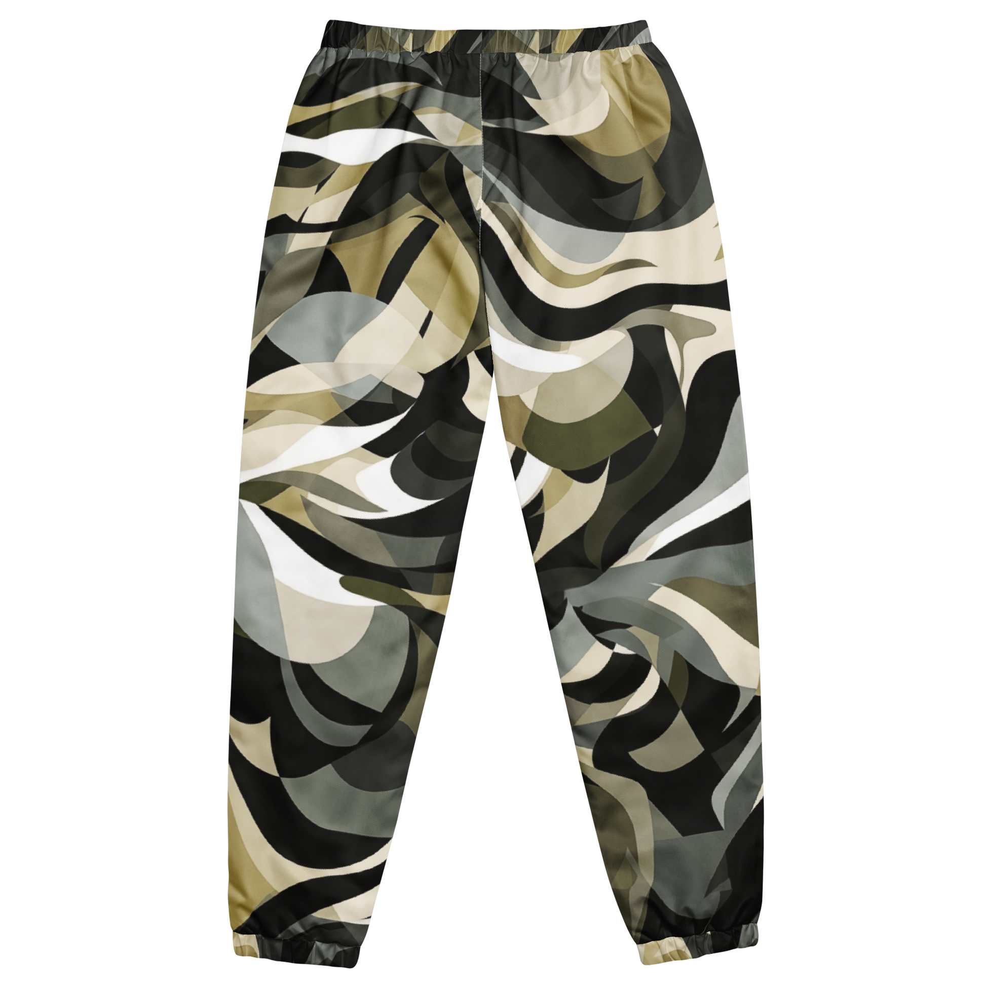 LZ Pants with vibrant pattern, unisex track pants, elastic cuffs.