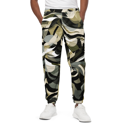 Close-up of LZ Pants showcasing elastic ankle cuffs with white shoes.